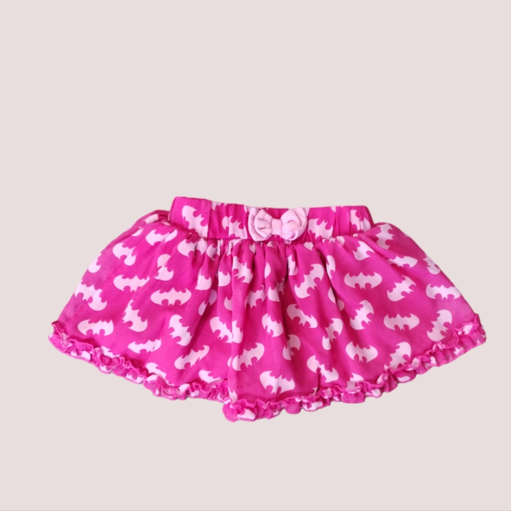 Batman DC comics Girl 3T Pink Flowy Tulle Tutu Layered Skirt